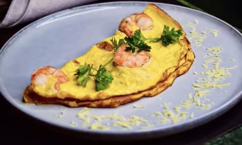 Prawn omelette
