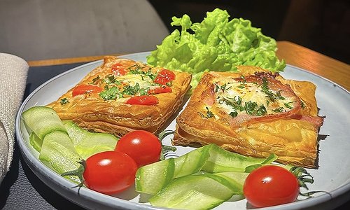 Puff pastry omelette